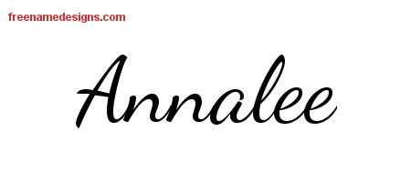 Lively Script Name Tattoo Designs Annalee Free Printout