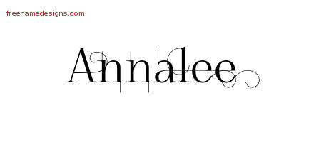Decorated Name Tattoo Designs Annalee Free
