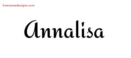 Calligraphic Stylish Name Tattoo Designs Annalisa Download Free