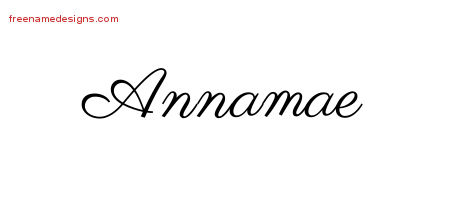 Classic Name Tattoo Designs Annamae Graphic Download