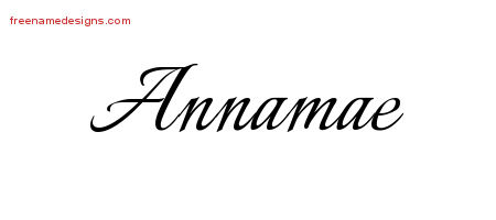 Calligraphic Name Tattoo Designs Annamae Download Free