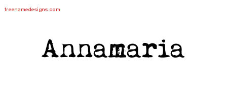 Vintage Writer Name Tattoo Designs Annamaria Free Lettering