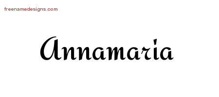 Calligraphic Stylish Name Tattoo Designs Annamaria Download Free