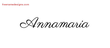 Classic Name Tattoo Designs Annamaria Graphic Download