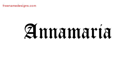 Blackletter Name Tattoo Designs Annamaria Graphic Download