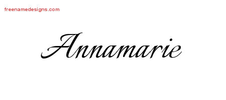 Calligraphic Name Tattoo Designs Annamarie Download Free
