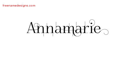 Decorated Name Tattoo Designs Annamarie Free