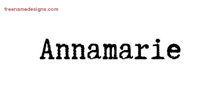 Typewriter Name Tattoo Designs Annamarie Free Download