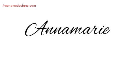 Cursive Name Tattoo Designs Annamarie Download Free