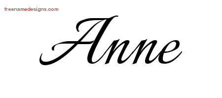 Calligraphic Name Tattoo Designs Anne Download Free