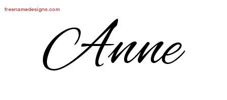 Cursive Name Tattoo Designs Anne Download Free