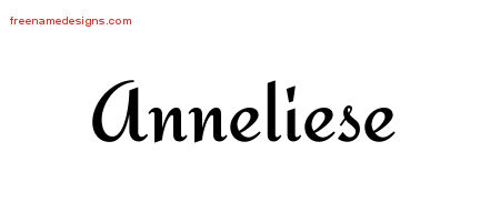 Calligraphic Stylish Name Tattoo Designs Anneliese Download Free