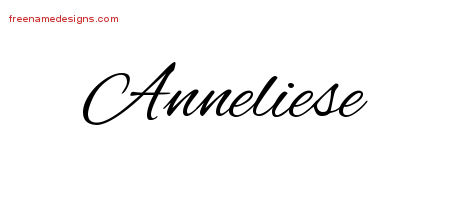 Cursive Name Tattoo Designs Anneliese Download Free
