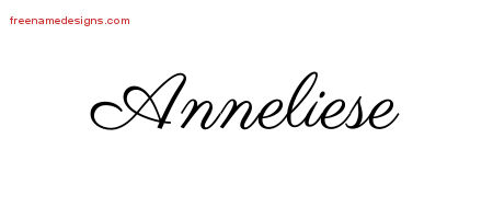 Classic Name Tattoo Designs Anneliese Graphic Download
