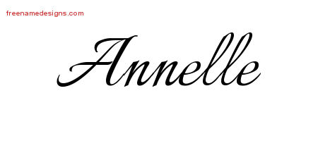 Calligraphic Name Tattoo Designs Annelle Download Free