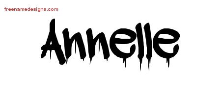 Graffiti Name Tattoo Designs Annelle Free Lettering