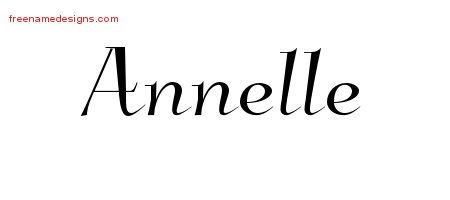 Elegant Name Tattoo Designs Annelle Free Graphic