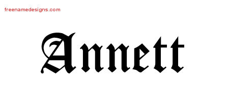 Blackletter Name Tattoo Designs Annett Graphic Download