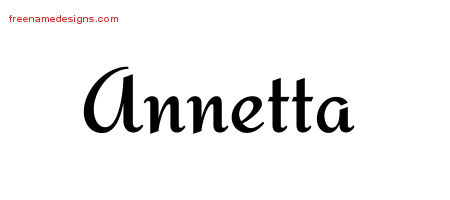 Calligraphic Stylish Name Tattoo Designs Annetta Download Free