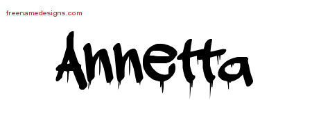 Graffiti Name Tattoo Designs Annetta Free Lettering