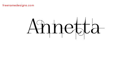 Decorated Name Tattoo Designs Annetta Free