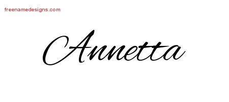 Cursive Name Tattoo Designs Annetta Download Free