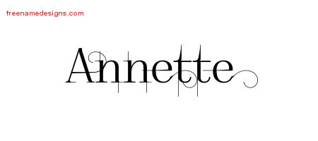 Decorated Name Tattoo Designs Annette Free