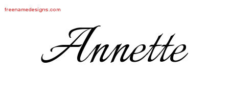 Calligraphic Name Tattoo Designs Annette Download Free
