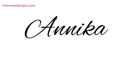 Cursive Name Tattoo Designs Annika Download Free