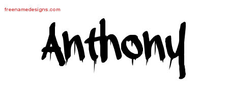 Graffiti Name Tattoo Designs Anthony Free Lettering