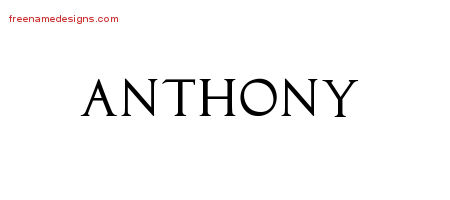 Regal Victorian Name Tattoo Designs Anthony Printable