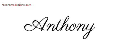 Classic Name Tattoo Designs Anthony Printable