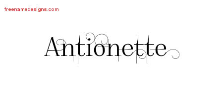 Decorated Name Tattoo Designs Antionette Free