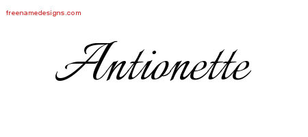 Calligraphic Name Tattoo Designs Antionette Download Free