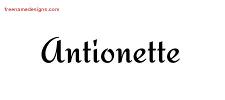 Calligraphic Stylish Name Tattoo Designs Antionette Download Free