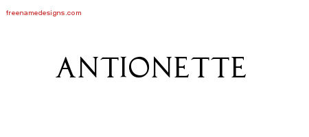 Regal Victorian Name Tattoo Designs Antionette Graphic Download