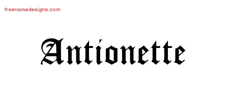 Blackletter Name Tattoo Designs Antionette Graphic Download