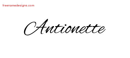 Cursive Name Tattoo Designs Antionette Download Free