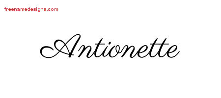 Classic Name Tattoo Designs Antionette Graphic Download