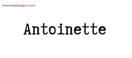 Typewriter Name Tattoo Designs Antoinette Free Download