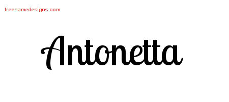 Handwritten Name Tattoo Designs Antonetta Free Download