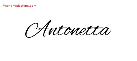 Cursive Name Tattoo Designs Antonetta Download Free