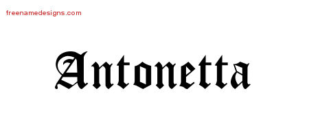 Blackletter Name Tattoo Designs Antonetta Graphic Download