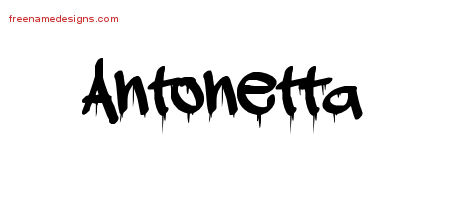 Graffiti Name Tattoo Designs Antonetta Free Lettering