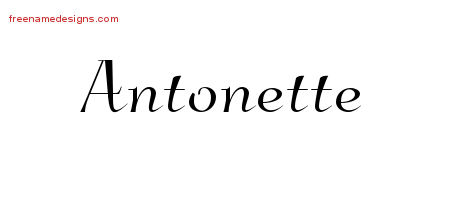 Elegant Name Tattoo Designs Antonette Free Graphic