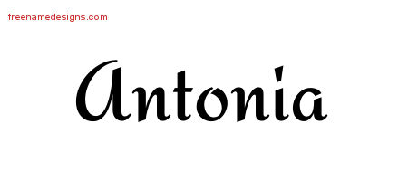 Calligraphic Stylish Name Tattoo Designs Antonia Download Free