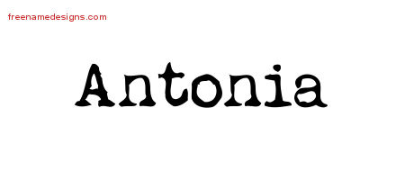 Vintage Writer Name Tattoo Designs Antonia Free