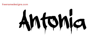 Graffiti Name Tattoo Designs Antonia Free Lettering