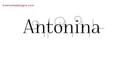 Decorated Name Tattoo Designs Antonina Free