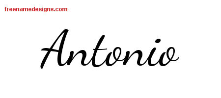 Lively Script Name Tattoo Designs Antonio Free Download